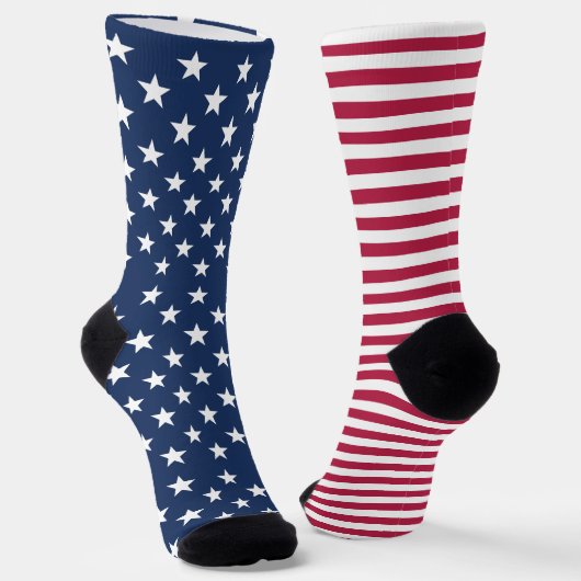 US Flagge der amerikanischen Flagge Patriotic USA Socken (Gewinkelt)