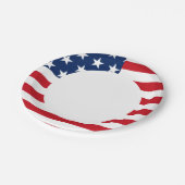 US Flagge der amerikanischen Flagge - Patriotik Pappteller (Schrägansicht)