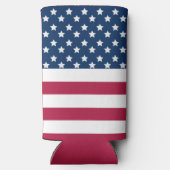 US Flagge der amerikanischen Flagge Selters Dosenkühler (Rückseite)