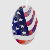 US Flagge der amerikanischen Flagge Weihnachten Ornament (Vorderseite)