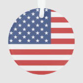US Flagge der amerikanischen Flagge Weihnachten Ornament (Rückseite)