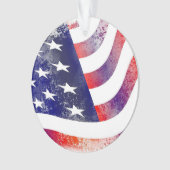 US Flagge der amerikanischen Flagge Weihnachten Ornament (Vorderseite)