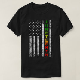 US-Flagge der Junetezehnten Schwarzafrikanerin T-Shirt