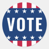 US Flagge der politischen Wahlen Runder Aufkleber (Vorderseite)