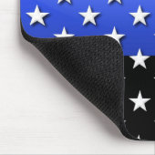 US Flagge der Polizei in Thin Blue Line Mousepad (Ecke)
