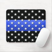 US Flagge der Polizei in Thin Blue Line Mousepad (Mit Mouse)