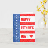 US Flagge des glücklichen Vaters (4.5x6) Karte (Gelbe Blume)