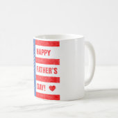 US Flagge des glücklichen Vaters Kaffeetasse (VorderseiteRechts)