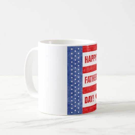 US Flagge des glücklichen Vaters Kaffeetasse (Vorderseite Links)