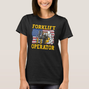US-Flagge des Staplerbetreibers T-Shirt