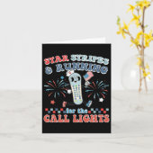 US Flagge, die für Anruflicht 4. J laufen Karte (Gelbe Blume)