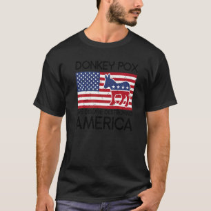 US-Flagge Donkey pox die Krankheit zerstören Ameri T-Shirt