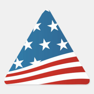 US Flagge Dreieckiger Aufkleber
