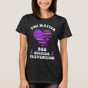 Us Flagge Du 988 Suizidpräventions-Bewusstseins-Sc T-Shirt