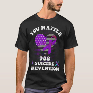 Us Flagge Du 988 Suizidpräventions-Bewusstseins-Sc T-Shirt