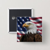 US Flagge Eagle Button (Vorne & Hinten)