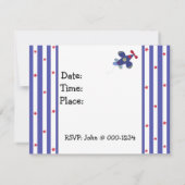 US Flagge Einladung zum Geburtstag (Rückseite)