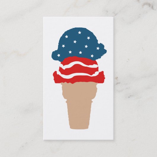 US Flagge-Eiscreme-Kegel Visitenkarte (Vorderseite)