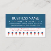 US Flagge Eiscreme-Loyalkarte Treuekarte (Rückseite)