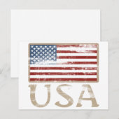 US-Flagge erschüttert Postkarte (Vorne/Hinten)