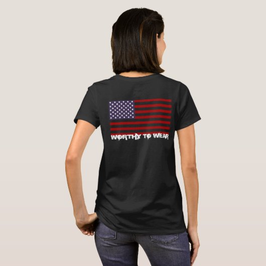 US-Flagge - es lohnt sich zu tragen T-Shirt (Schwarz voll)