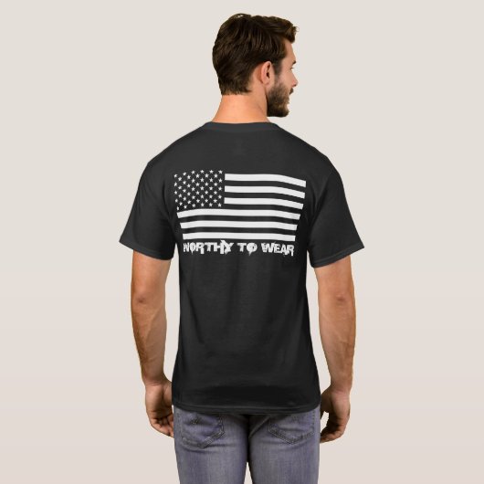 US-Flagge - es lohnt sich zu tragen T-Shirt (Schwarz voll)