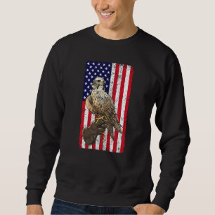 US-Flagge Falke Falknerei Amerikanischer Falkner Sweatshirt