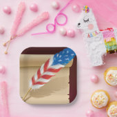 US Flagge Feather Pappteller (Party)