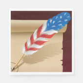 US Flagge Feather Serviette (Vorderseite)