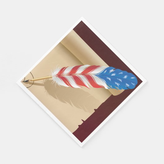 US Flagge Feather Serviette (Ecke)