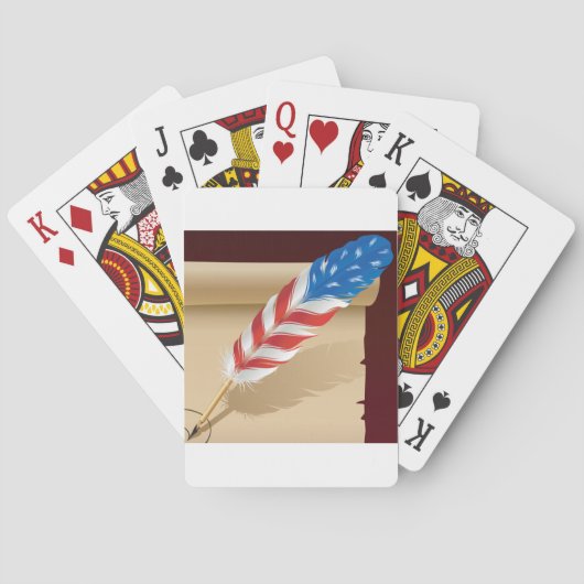 US Flagge Feather Spielkarten (Rückseite)
