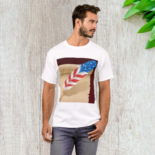 US Flagge Feather T-Shirt