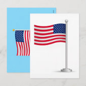 US-Flagge Feiertagspostkarte (Vorne/Hinten)