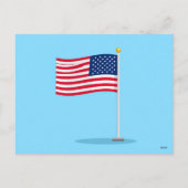 US-Flagge Feiertagspostkarte (Rückseite)
