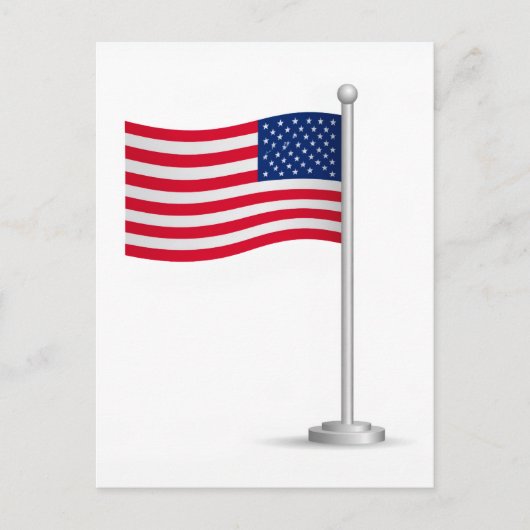 US-Flagge Feiertagspostkarte (Vorderseite)