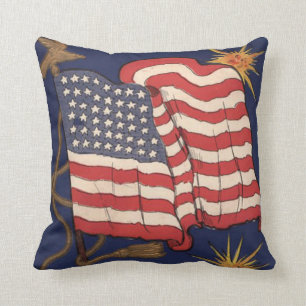 US-Flagge Feuerwerk Explosion 4. Juli Kissen
