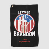 US Flagge Fist Let's Go Brandon Golfhandtuch (Vorderseite)