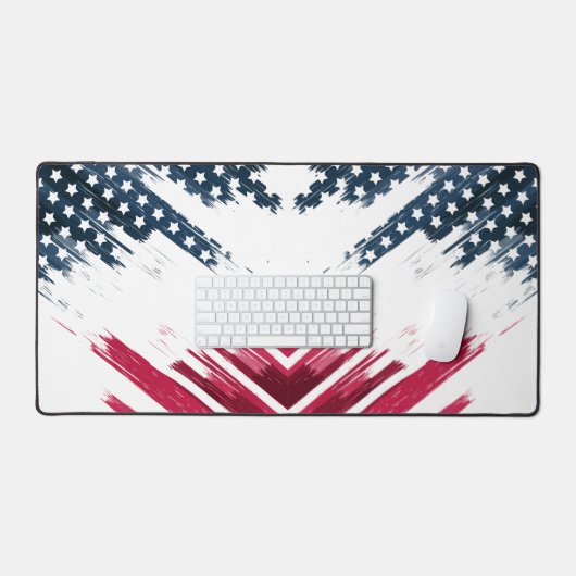 US Flagge Flag Abstrakt Schreibtischunterlage (Tastatur & Maus)