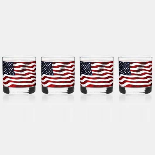 US FLAGGE FLAG WHISKYGLAS (Vorderseite)