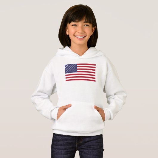 US-Flagge, Flagge der USA, amerikanische Flagge Hoodie (Vorne ganz)
