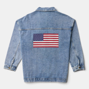 US-Flagge, Flagge der USA, amerikanische Flagge Jeansjacke