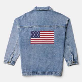 US-Flagge, Flagge der USA, amerikanische Flagge Jeansjacke