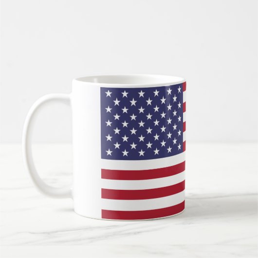 US-Flagge, Flagge der USA, amerikanische Flagge Kaffeetasse (Links)