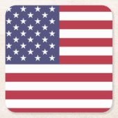US-Flagge, Flagge der USA, amerikanische Flagge Rechteckiger Pappuntersetzer (Vorderseite)