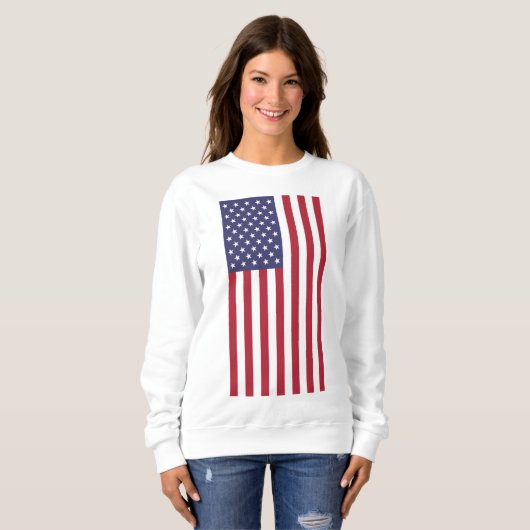 US-Flagge, Flagge der USA, amerikanische Flagge Sweatshirt (Vorne ganz)