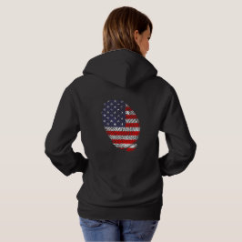 US-Flagge, Flagge der USA, Fingerabdruck unter ame Hoodie