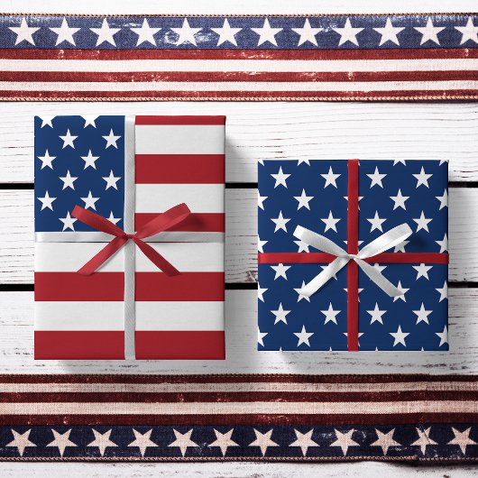 US Flagge-Flagge der USA Geschenkpapier Set