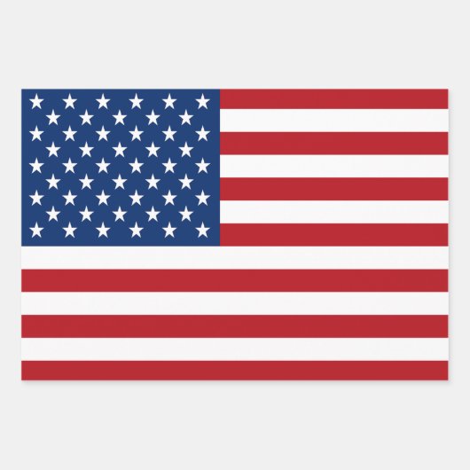 US Flagge-Flagge der USA Geschenkpapier Set (Vorderseite)