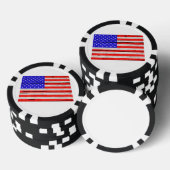 US Flagge-Flagge für Altholz Pokerchips (Stapel)