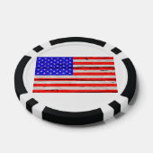 US Flagge-Flagge für Altholz Pokerchips (Einzeln)